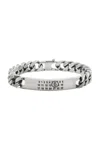 Mm6 Maison Margiela Silver Classic Chain Bracelet In Metallic