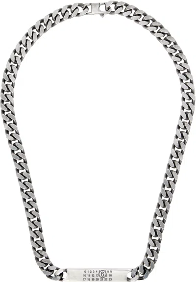 Mm6 Maison Margiela Classic Chain Necklace In Brown