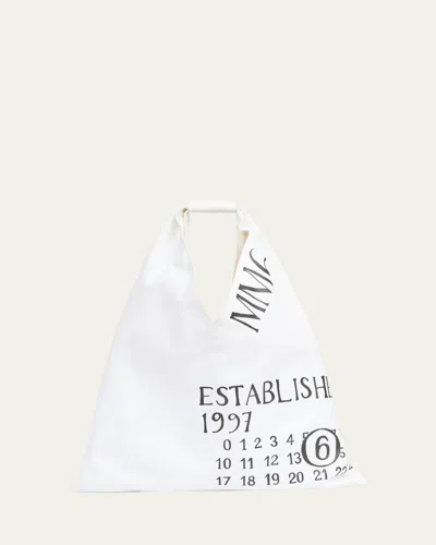 Mm6 Maison Margiela Classic Japanese Established-print Tote Bag In T1003 White