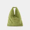 Mm6 Maison Margiela Classic Japanese Sherpa Tote Bag In Green