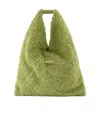 Mm6 Maison Margiela Classic Japanese Sherpa Tote Bag In Green