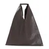 Mm6 Maison Margiela Triangular Shoulder Bag With Minimalist Design And Spacious Interior In Brown