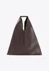 Mm6 Maison Margiela Triangular Shoulder Bag With Minimalist Design And Spacious Interior In Brown