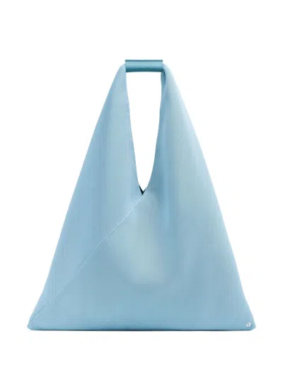 Mm6 Maison Margiela Small Japanese Tote Bag In Clear Blue