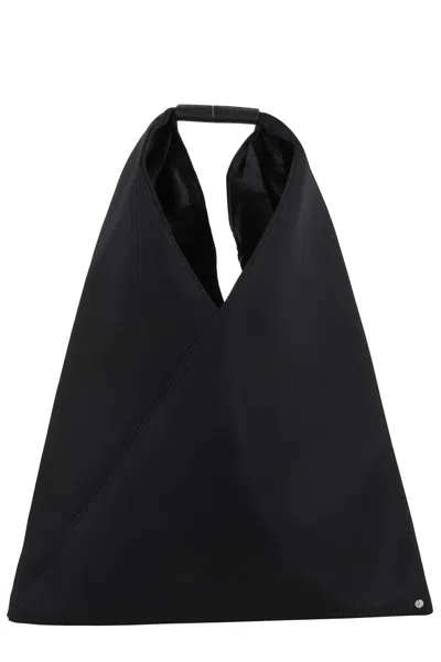 Mm6 Maison Margiela Classic Japanese Triangular Mesh Handbag In Black