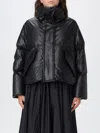 Mm6 Maison Margiela Mm6 By Maison Margiela Cropped High-collar Jacket With Oversized Sleeves In Black