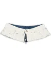 Mm6 Maison Margiela Coated-finish Denim Belt In White