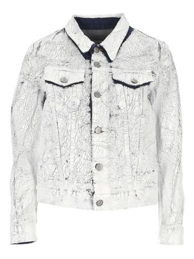 Mm6 Maison Margiela Coated-finish Denim Jacket