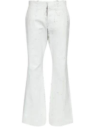 Mm6 Maison Margiela Coated Trousers In White