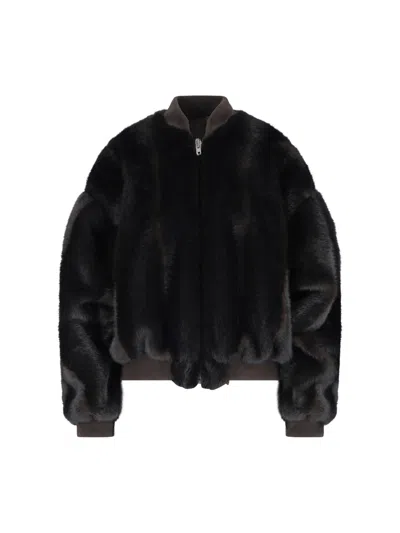 Mm6 Maison Margiela Coated Utility Jacket For Women In Black