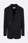 Mm6 Maison Margiela Black Double-breasted Blazer In Black