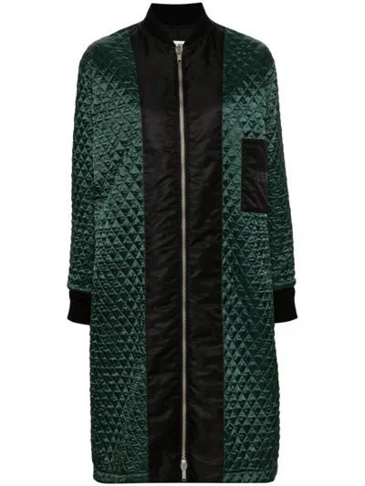 MM6 MAISON MARGIELA MM6 MAISON MARGIELA LONG QUILTED COAT WITH ZIP