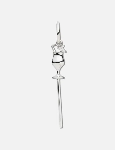 Mm6 Maison Margiela Cocktail Stick Earring In Metallic