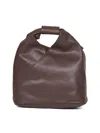 Mm6 Maison Margiela Diagonal-seam Shoulder Bag In Brown