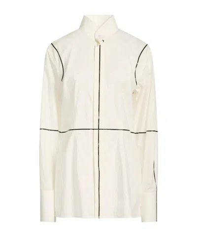 Mm6 Maison Margiela Color Block Longsleeve Shirts In Off White