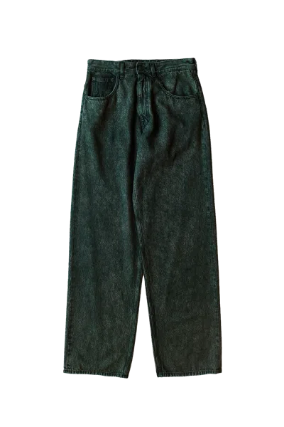 Mm6 Maison Margiela Colored Denim Relaxed Fit Jeans Green