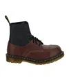 Mm6 Maison Margiela Panelled Leather Ankle Boots With Contrast Stitching In Brown