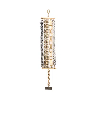 Mm6 Maison Margiela Colourblock Bracelet In Yellow