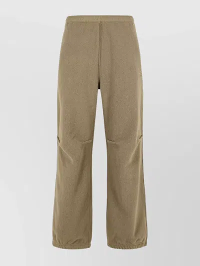 Mm6 Maison Margiela Comfortable Straight Leg Polyester Trousers In Brown