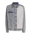 Mm6 Maison Margiela Contrasting Denim Jacket In Blue