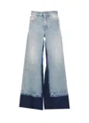 Mm6 Maison Margiela Mm6 By Maison Margiela Contrast Insert Jeans In Blue