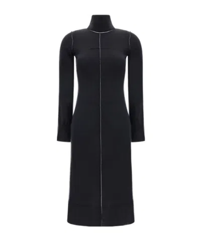 MM6 MAISON MARGIELA CONTRAST LONG-SLEEVED DRESS