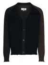 Mm6 Maison Margiela Colorblock Cardigan Color Block In Black
