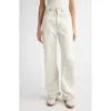 Mm6 Maison Margiela Ivory White Cotton Jeans In Off White