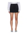 Mm6 Maison Margiela Black Mini Skirt With Contrast Stitching In Multicolor