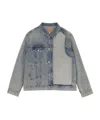 Mm6 Maison Margiela Contrasting Denim Jacket In Gray