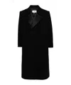Mm6 Maison Margiela Contrasting Lapels Double-breasted Coat In Black