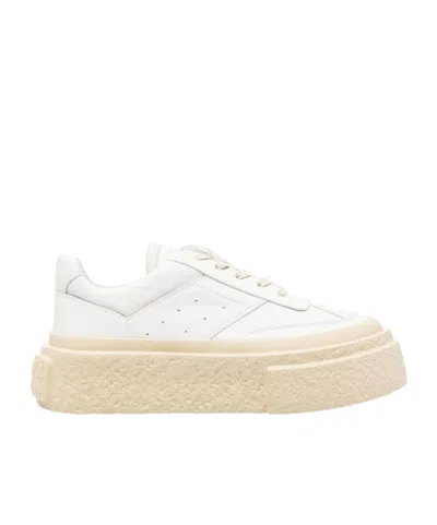 MM6 MAISON MARGIELA MM6 MAISON MARGIELA CONTRASTED-PLATFORM LACE-UP SNEAKERS