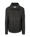 Mm6 Maison Margiela Contrasting-stitch Zip-up Jacket In Black