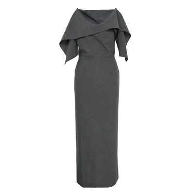 Mm6 Maison Margiela Convertible Maxi Dress In Gray