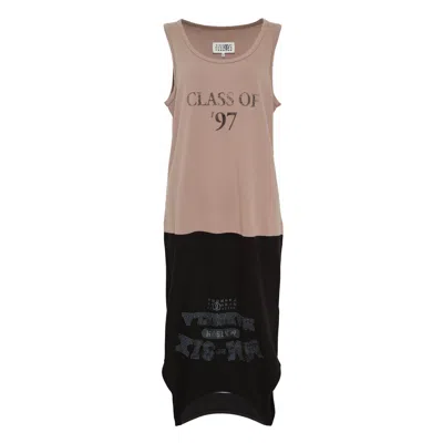 Mm6 Maison Margiela Convertible Midi Tank Dress In Black