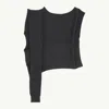 Mm6 Maison Margiela Convertible Sideways Knit Top In Black