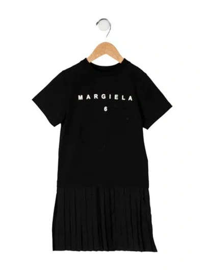 Pre-owned Mm6 Maison Margiela Babies' Coton Short Sleeve Dress W/tags In Black