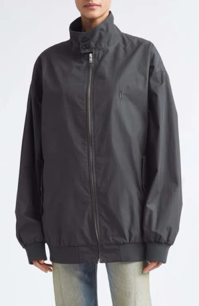 Mm6 Maison Margiela Cotton & Nylon Sports Jacket In Black