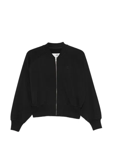Mm6 Maison Margiela Cotton Blend Bomber Jacket In Black