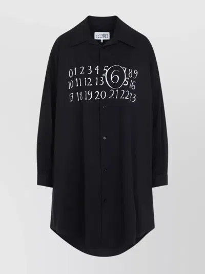 MM6 MAISON MARGIELA COTTON BLEND GRAPHIC PRINT DRESS