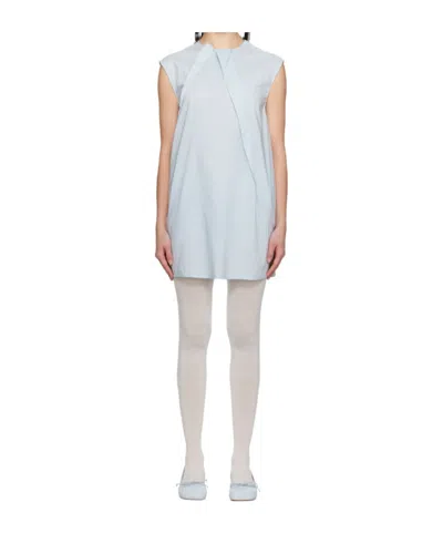 Mm6 Maison Margiela Cotton-blend Poplin Minidress. In White