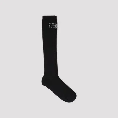 Mm6 Maison Margiela Cotton Blend Socks In Black