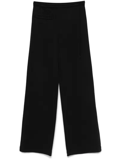 Mm6 Maison Margiela Trousers Cotton Blend Wide-leg Design In Black