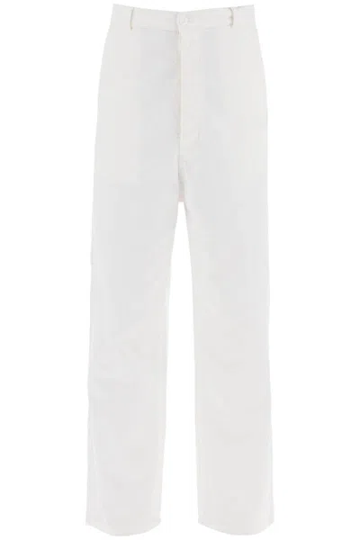 Mm6 Maison Margiela Cotton Bull Pants In Eight Words In White