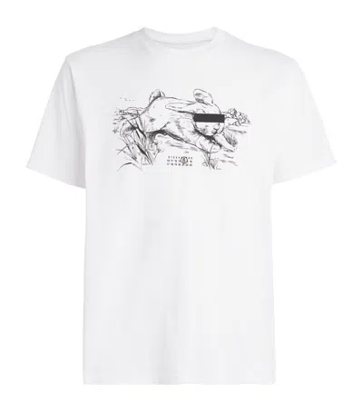 MM6 MAISON MARGIELA COTTON PRINTED T-SHIRT
