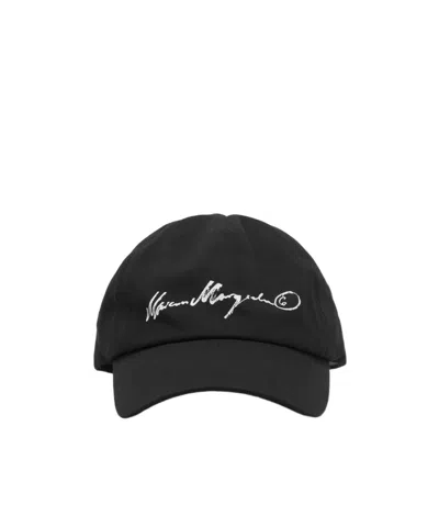 Mm6 Maison Margiela Cotton Cap In Black