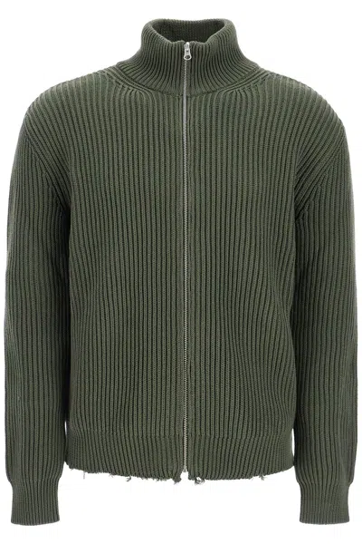 MM6 MAISON MARGIELA COTTON CARDIGAN WITH ZIPPER