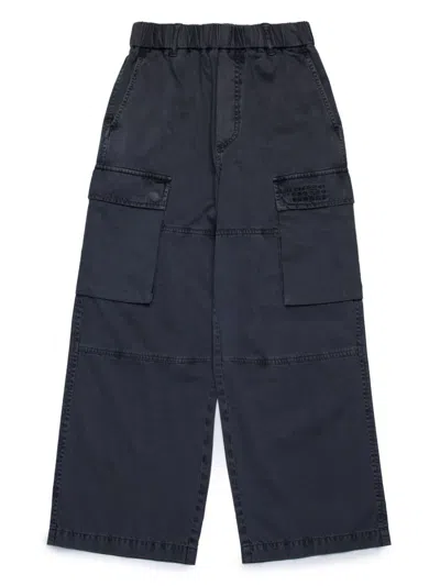 Mm6 Maison Margiela Kids' Cotton Cargo Pants In 黑色