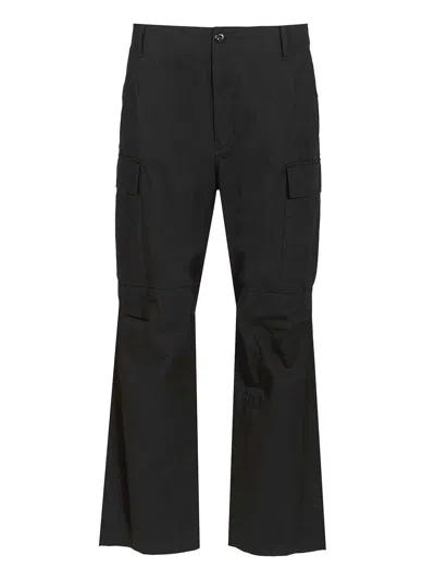 Mm6 Maison Margiela Cotton Cargo Pants Trousers Black