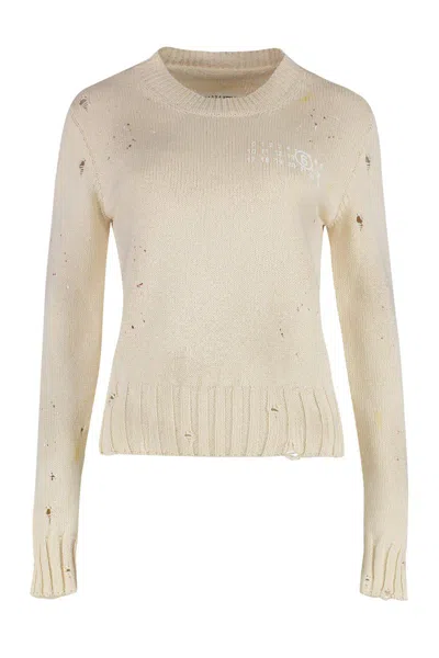 Mm6 Maison Margiela Cotton Crew-neck Sweater